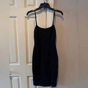 Lulu's Classic Black Spaghetti Strap Midi Dress